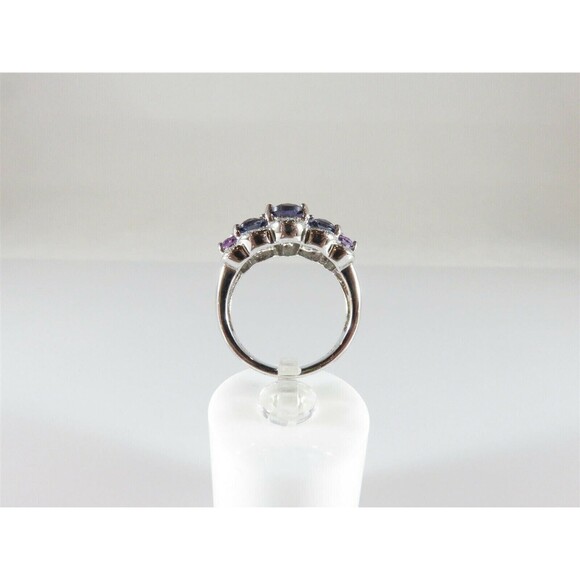 Gorgeous Designer Signed Sterling Silver Amethyst Cocktail Ring Size 6.75 - Picture 4 of 7